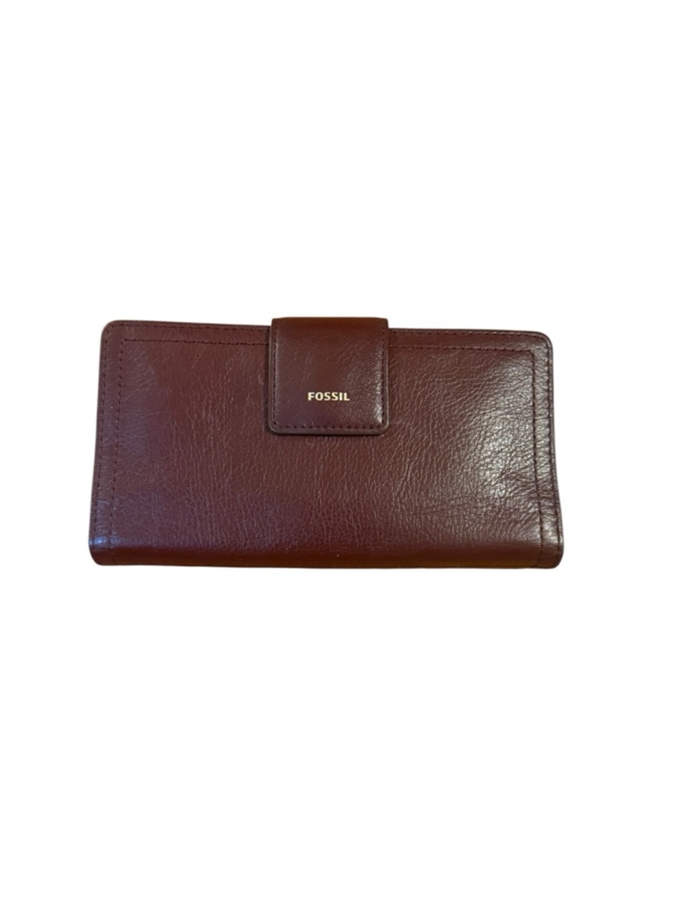 Fossil Brown Leather Snap Wallet